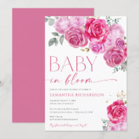 Baby in Bloom hot pink fuchsia bright floral girl 