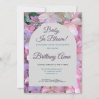 Baby in Bloom Hydrangea Baby Shower Invitation