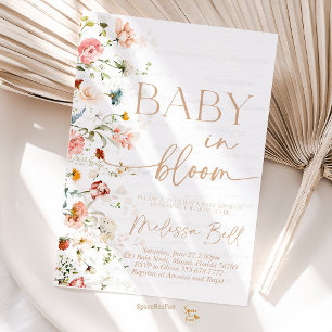 Baby in Bloom Invitation Baby shower