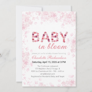 Baby in Bloom Invitation | Spring baby shower