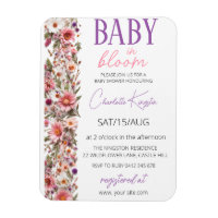 Baby in Bloom Invitation, Wildflowers Baby Shower