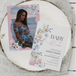 Baby in Bloom Invitation with Photo