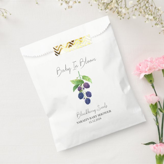 Baby In Bloom l Blackberry Seeds Baby Shower Favour Bags (Sealed)