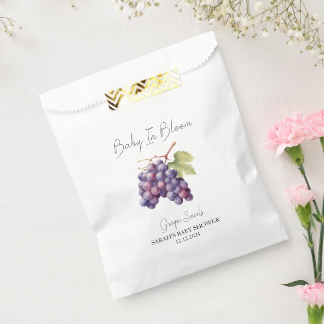 Baby In Bloom l Grape Seeds Baby Shower Favour Bags (Sealed)