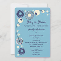 Baby in Bloom Light Blue Boy Baby Shower