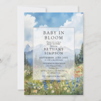 Baby In Bloom Mountain Wildflowers Baby Shower