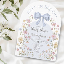 Baby In Bloom Pastel Wildflower Baby Shower