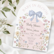 Baby In Bloom Pastel Wildflower Baby Shower