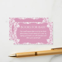 Baby in bloom pink baby shower book request