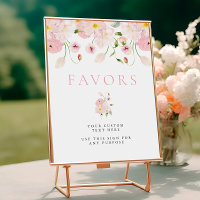 Baby In Bloom Pink Baby Shower Table Sign