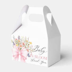 Baby In Bloom Pink Bow Baby Shower Favour Boxes