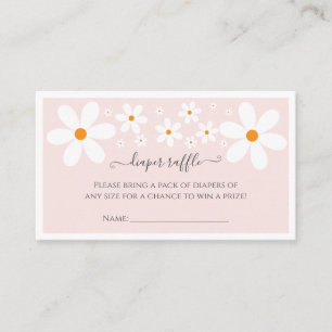 Baby in Bloom Pink Daisy Baby Shower Enclosure Card