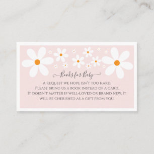 Baby in Bloom Pink Daisy Baby Shower Enclosure Card