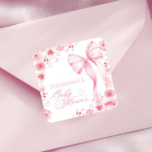 Baby in Bloom Pink Floral Stickers 