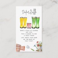 Baby In Bloom Pink Gardening Boots Diaper Raffle