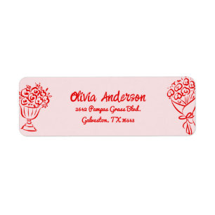 Baby In Bloom Pink Hand Drawn Floral Baby Shower