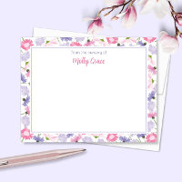 Baby in Bloom Pink Purple Wildflower New Baby Girl