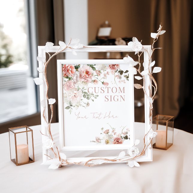 Baby in Bloom Pink Roses Girl Baby Shower Custom Poster (Creator Uploaded)