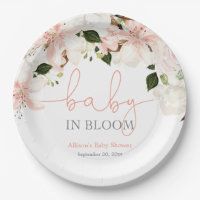 Baby in Bloom pink white floral lilies