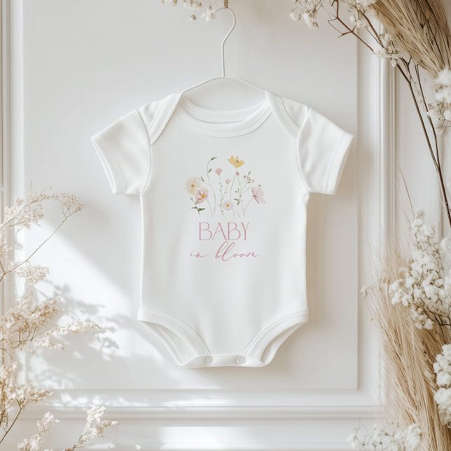 Baby in Bloom Pink Wildflowers floral Bodysuit (Creator Uploaded)