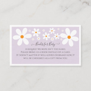 Baby in Bloom purple Daisy Baby Shower Enclosure Card