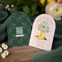 Baby in Bloom Rain boots Floral Garden Baby Shower