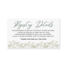 Baby in Bloom - Registry Details - Green