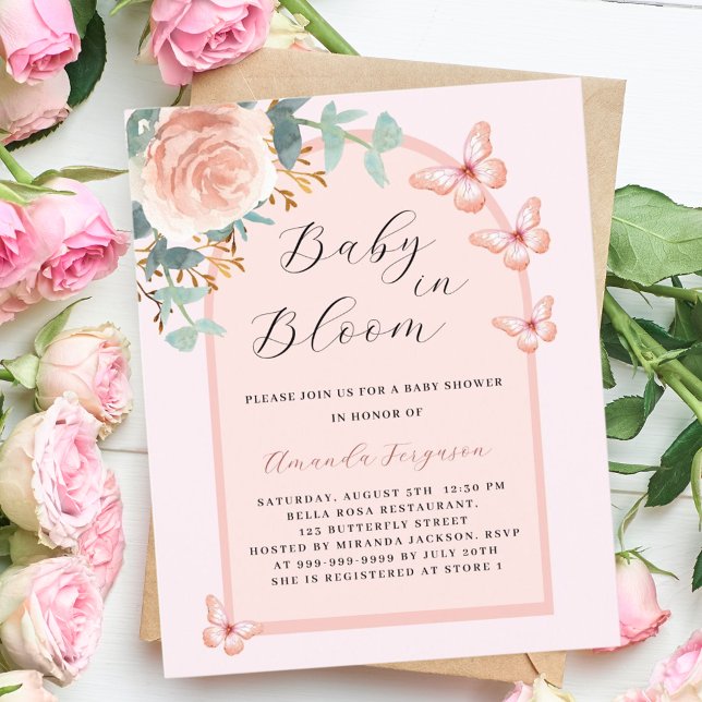 Baby in Bloom rose butterfly arch Baby Shower (Creator Uploaded)