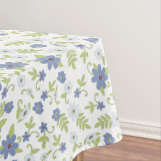 Baby in Bloom Shower Blue Vintage Flowers Boy Tablecloth