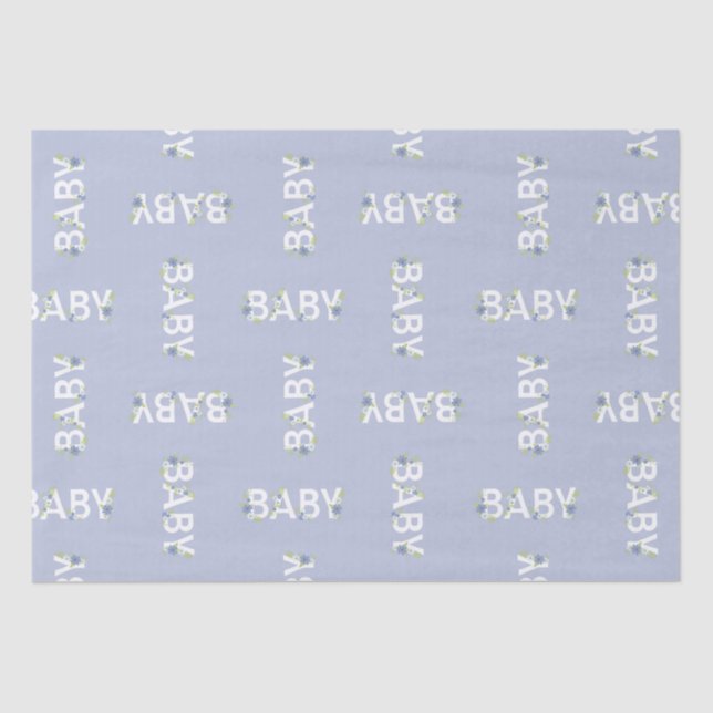 Baby in Bloom Shower Tissue Paper (Front)