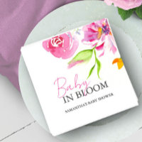 Baby In Bloom Shower Watercolor Flowers