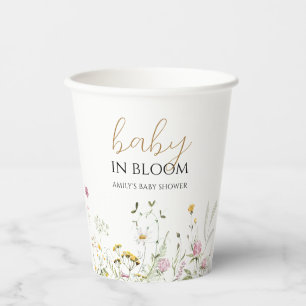 Baby in Bloom Shower wildflowers Paper cup