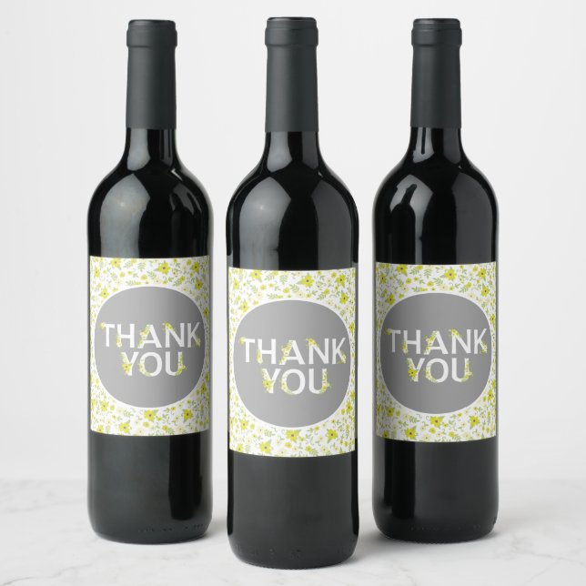 Baby in Bloom Shower Wine Label (Bottles)