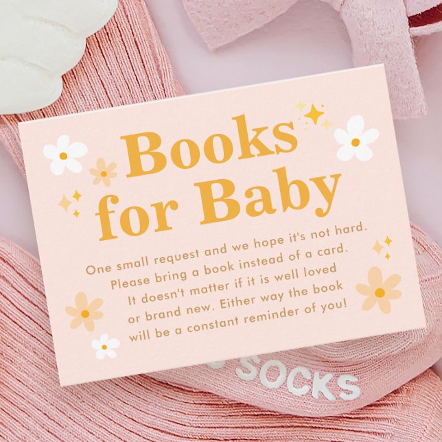 Baby in Bloom Spring Baby Shower Book Request Enclosure Card (Creator Uploaded)