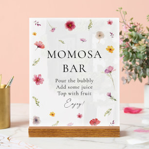 Baby in Bloom Spring Baby Shower Momosa Bar Acrylic Sign