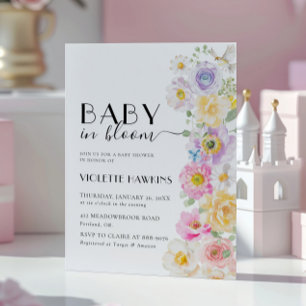 Baby in Bloom Spring Blossom Floral Baby Shower Invitation