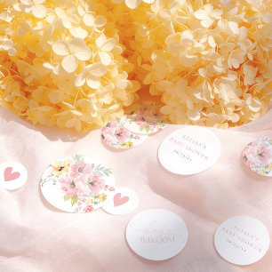 Baby in Bloom Spring Floral Heart Girl Baby Shower Confetti