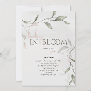 Baby in Bloom Spring Flower Floral Baby Shower Invitation