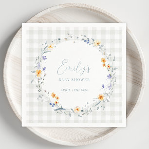 Baby in Bloom Spring Summer Floral Baby Shower Napkin