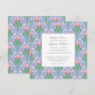 Baby in Bloom Spring Tulip Flowers  Invitation