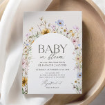 Baby in Bloom Spring Wildflower Baby Shower Invitation<br><div class="desc">Invite friends and family to celebrate the arrival of a sweet baby with this elegant spring wildflower baby shower invitation,  featuring watercolor wildflowers in muted pastel tones.</div>