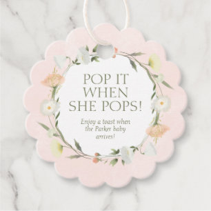 Baby In Bloom Sprinkle Pop It When She Pops Favour Tags