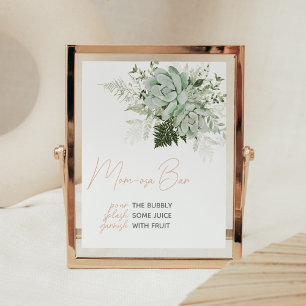 Baby in Bloom Succulent Baby Shower Mum Osa Bar Poster
