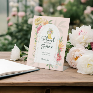 Baby in Bloom Summer Floral Garden Sign Guest Book