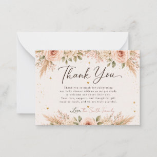 Baby in Bloom Thank You Card