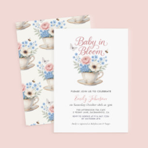Baby In Bloom Vintage Baby Shower Invitation