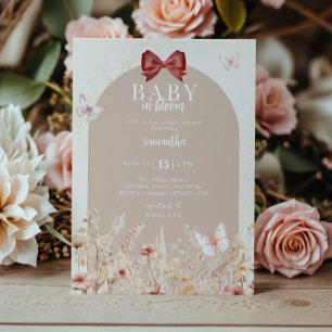 Baby In Bloom Watercolor Floral Baby Shower Invitation