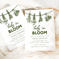 Baby in Bloom Whimsical Green Baby Shower