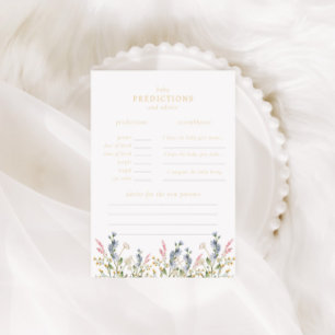 Baby in Bloom Wildflower Baby Predictions Game Card
