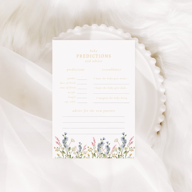 Baby in Bloom Wildflower Baby Predictions Game Card (Creator Uploaded)
